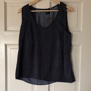 Armani Exchange Navy Geometric Tank Top